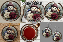 Christmas Wind Spinner, Snowman Round Design, Winter, s47 Product Image 3