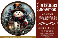 Christmas Wind Spinner, Snowman Round Design, Winter, s48 Product Image 1