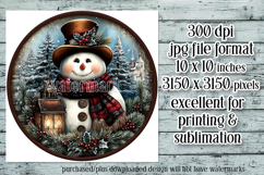 Christmas Wind Spinner, Snowman Round Design, Winter, s48 Product Image 2
