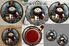 Christmas Wind Spinner, Snowman Round Design, Winter, s48 Product Image 3
