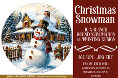 Christmas Wind Spinner, Snowman Round Design, Winter, s5 Product Image 1