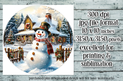 Christmas Wind Spinner, Snowman Round Design, Winter, s5 Product Image 2
