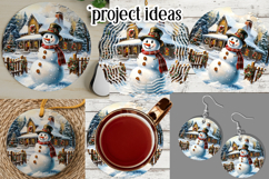 Christmas Wind Spinner, Snowman Round Design, Winter, s5 Product Image 3