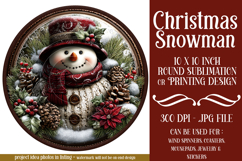 Christmas Wind Spinner, Snowman Round Design, Winter, s50 Product Image 1