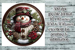 Christmas Wind Spinner, Snowman Round Design, Winter, s50 Product Image 2