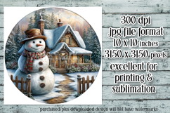 Christmas Wind Spinner, Snowman Round Design, Winter, s6 Product Image 2