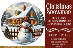 Christmas Wind Spinner, Snowman Round Design, Winter, s7 Product Image 1