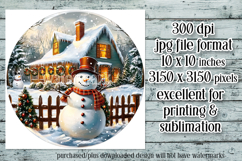 Christmas Wind Spinner, Snowman Round Design, Winter, s7 Product Image 2