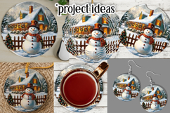 Christmas Wind Spinner, Snowman Round Design, Winter, s7 Product Image 3