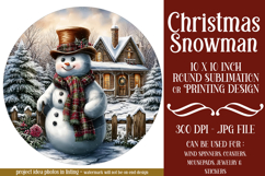 Christmas Wind Spinner, Snowman Round Design, Winter, s8 Product Image 1
