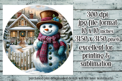 Christmas Wind Spinner, Snowman Round Design, Winter, s9 Product Image 2
