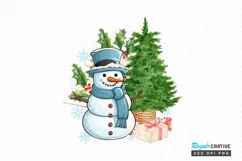Christmas Winter Snowman clipart Sublimation PNG Product Image 1