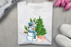 Christmas Winter Snowman clipart Sublimation PNG Product Image 2