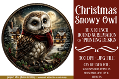 Christmas Wind Spinner, Owl Round Design, Snowy Owl, d2 Product Image 1