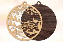 Christmas Winter Village Laser Cut SVG Product Image 2