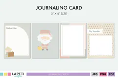 Christmas Wishes journaling card with grid writing area and cute child beside a sack of presents