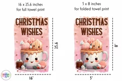Hot Chocolate Christmas Kitchen Towel | Christmas Wishes PNG Product Image 2