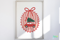 Christmas with Coquette Frame SVG PNG Bundle Product Image 5