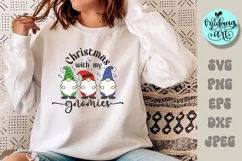 Christmas with my gnomies svg, christmas png, christmas subl Product Image 2