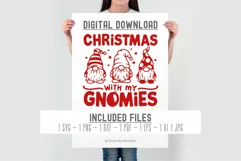 Christmas With My Gnomies SVG | Funny Christmas Gnome SVG Product Image 2