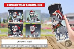 Tumbler Wrap Cartoon Christmas Wolf Product Image 1