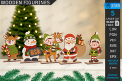 Christmas Characters Laser Cut Bundle | Tabletop Statuettes Product Image 1