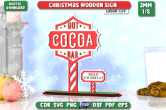 Christmas Wooden Sign Laser Cut Bundle, Christmas Decor SVG Product Image 6