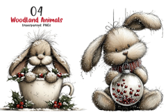 Christmas Woodland Animals Clipart Product Image 1
