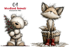 Christmas Woodland Animals Clipart Product Image 1