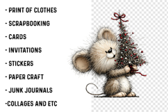 Christmas Woodland Animals Clipart Product Image 2