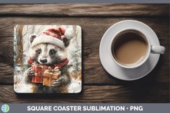 GorgeousChristmas Woodland Square Coaster design.