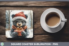 GorgeousChristmas Woodland Square Coaster design.