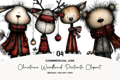 Christmas Woodland Portraits Clipart Product Image 1