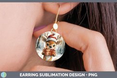 GorgeousChristmas Woodland Round Earrings design.