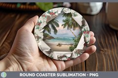 GorgeousChristmas Wrapping Round Coaster design.