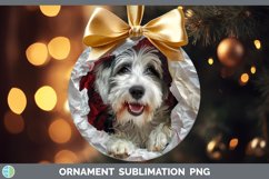 GorgeousChristmas Wrapping Dogs Ornament design.