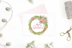 Watercolor Christmas wreath Product Image 3