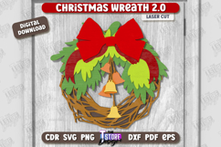 Christmas Wreath Laser Cut Bundle, Christmas Wall Hangers Product Image 8