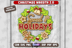 Christmas Wreath Laser Cut Bundle, Christmas Wall Hangers Product Image 11