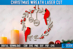 Christmas Wreath Laser Cut Bundle, Christmas Wall Hangers Product Image 8