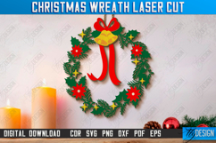 Christmas Wreath Laser Cut Bundle, Christmas Wall Hangers Product Image 10