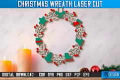 Christmas Wreath Laser Cut Bundle, Christmas Wall Hangers Product Image 11
