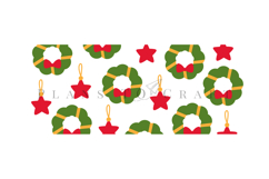 christmas wreath coffee mug sublimation wrap glass mug wrap svg presized for 11oz and 15oz glass mug are sublimation files