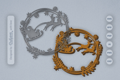 Christmas Wreath Customable Laser Cut Product Image 1