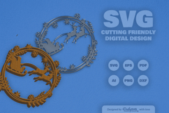 Christmas Wreath Customable Laser Cut Product Image 2