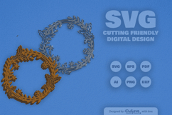 Christmas Wreath Customable Laser Cut Product Image 1