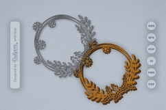 Christmas Wreath Customable Laser Cut Product Image 2