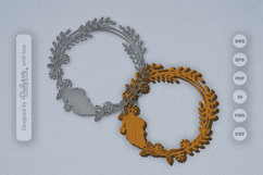 Christmas Wreath Customable Laser Cut Product Image 2