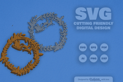 Christmas Wreath Customable Laser Cut Product Image 7