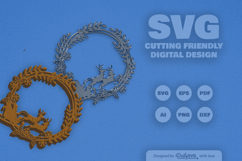 Christmas Wreath Customable Laser Cut Product Image 2